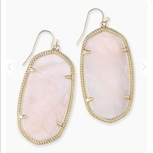 Kendra Scott Elle drop Earrings in Rose Quartz